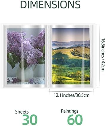 SXhyf A3 Diamond Painting Storage Book 16.5x12.1in for Display 60 Pages - Image 7