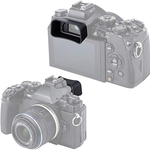 JJC KIWIFOTOS Ergonomic Long Camera Eyecup for Olympus E-M1 / E-M1 Mark II, EM1 Eye Cup, EM1 Mark II Eye Piece, Replaces Olympus EP-13 EP-12, Soft Silicone, 47x25x19mm - Image 3