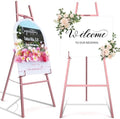 Easel Stand for Wedding Sign, 4-Tier Height Adjustable, Rose Gold by Unknown