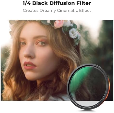 K&F CONCEPT 82mm Magnetic CPL + VND2-32 + Black Diffusion 1/4 Filter Kit - Image 6