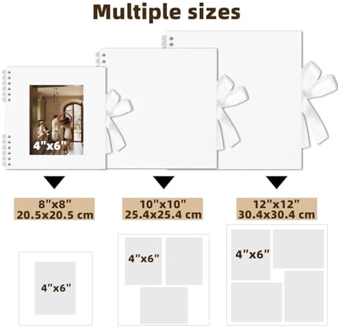Scrapbook Photo Album DIY 10x10 Inch Thick Kraft 40 Pages White - Image 4
