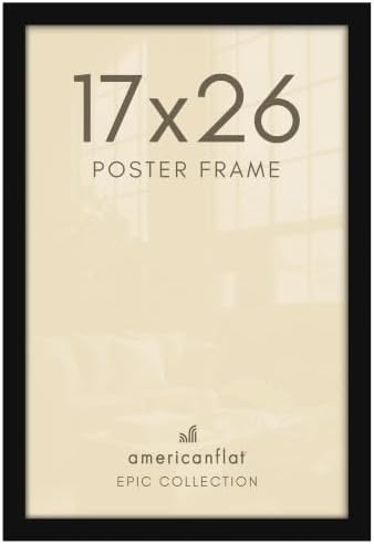 Americanflat 17x26 Poster Frame - Engineered Wood - Black by Americanflat