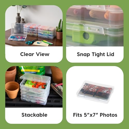 IRIS USA Photo Storage Cases |Made in USA| Fits 5"x7", (10-Pack) - Clear - Image 4