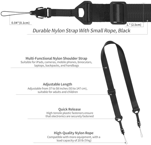 FIEIL 5 Pack Replacement Nylon Neck Lanyard, Universal Shoulder Strap Replacement Nylon Neck Lanyard, Comfortable Adjustable Shoulder Strap for iPad, Camera, Crossbody Bag, Binocular, Tablet - Image 5