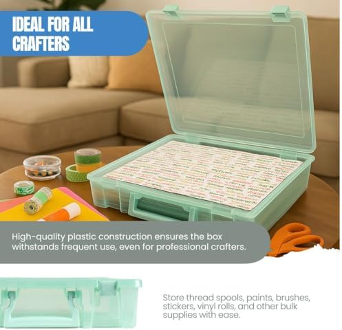 ArtBin 6955RJ Super Satchel 1-Compartment Box, Art & Craft Organizer, 1-Pack, Translucent Mint - Image 5