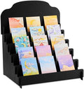Barydat Greeting Card Display Stand Wooden, 15.8 x 13 x 17.7 Inch, Black by home
