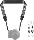 FIEIL Neck Strap Silicone Camera Straps - Padded Camera Strap, 1.5" Wide Adjustable Neck Strap - Compatible with Canon, Nikon, Sony, and More DSLR and Mirrorless Cameras (Khaki Gray Black Rhombus) by FIEIL