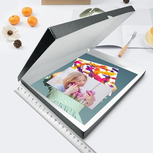 Lineco Clamshell Archival Storage Box, 16.5x20.5x1.75 Inch, Gray - Image 3