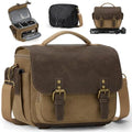RAINSMORE Camera Bag, Vintage Canvas Camera Sling Bag Crossbody Camera Case by RAINSMORE