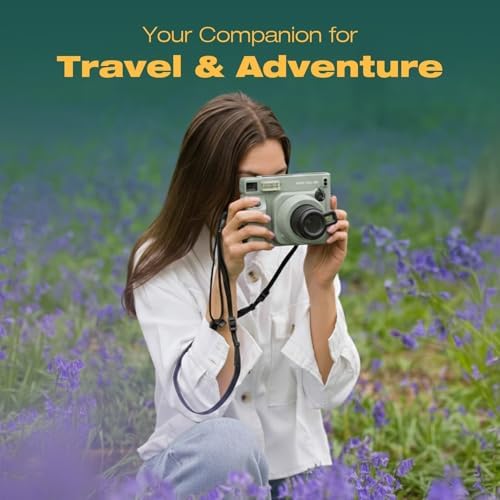 FUJIFILM instax Wide 400 Instant Film Camera Bundle with Instax Wide Film, Sage Green Leather Case, 28-Photo Album, Close-Up Lens, Shoulder Strap, Batteries, and Camera Accessories - Image 7