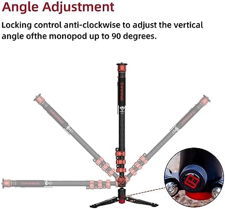 IFOOTAGE Cobra 3 A180F,Camera Monopodd with Tripod Base,Aluminum Professional Video Monopo,Suitable for SLR Cameras and Camcorders(71") - Image 2