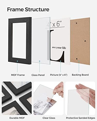SONGMICS 12-Pack 4 x 6 Collage Picture Frames with Glass Front - Image 4