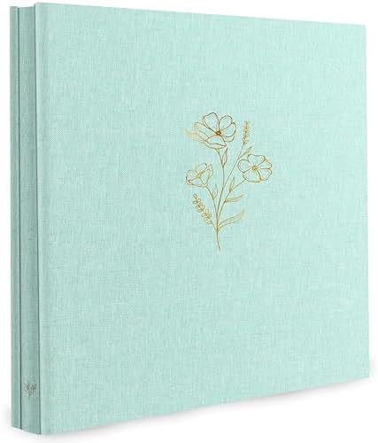 Holoary Photo Album 4x6 500 Photos 5 Pictures Per Page, 500 Pockets 4”x6” Picture Album, Linen Fabric Cover Big Picture Book for Photos, 4x6 Photo Albums for Family Weddings Travel Memories(Green) by Holoary