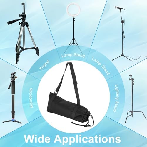 PATIKIL Tripod Carrying Case, Nylon Padded Tripod Bag with Handles for Light Stands Tripod Photography Accessories, Black 35cm - Image 5