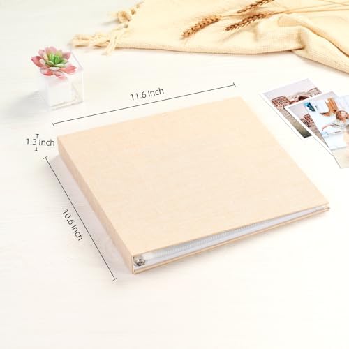 Mublalbum 10x10 Inch 3 Ring DIY Scrapbook Photo Album 40 Pages, Beige - Image 2