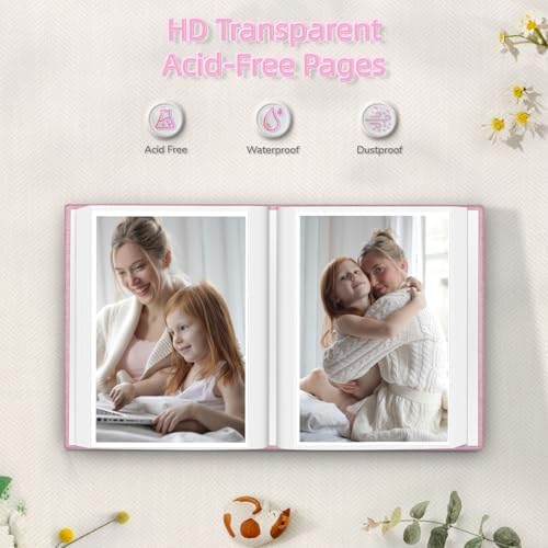 popotop Photo Album 4x6-100 Photos Photo Books with 100 Vertical Pockets,Linen Cover Albums for Family Wedding Anniversary Baby Vacation Pictures - Image 3