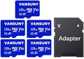 Vansuny Micro SD Card 128GB 5 Pack microSDXC Memory Cards with SD Adapter A1 App Performance V30 4K Video Recording C10 U3 Micro SD for Phone, Security Camera, Dash Cam, Action Camera by VANSUNY