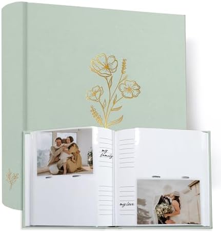Holoary Photo Album 4x6 200 Photos, 200 Pockets 4”x6” Picture Album, Linen Fabric Cover Big Picture Book for Photos with Writing Area, 4x6 Photo Albums for Family Weddings Travel Memories(Sage) - Image 7