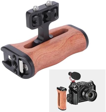 Camera Cage Side Handle Adjustable Wooden Grip - Image 5