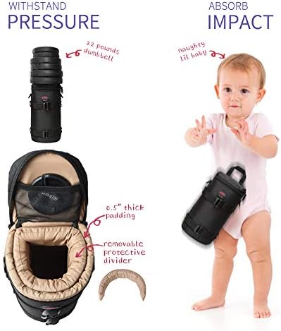 Camera Lens Pouch for DSLR Lenses Up to 4.72" x 9.45" - Image 3