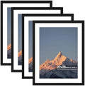 22x28 Wood Picture Frame Set of 4, Wall Mount for Home Decor, Black by SZYUU