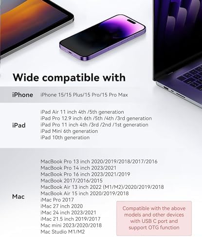 USB C SD Card Reader for iPhone 15 16/iPad/MacBook/Mac, xdgeLoad USB-C Type C SD Reader Supports SD and MicroSD Memory Card Adapter, Trail Camera Viewer Plug and Play - 2 Slots (Pack of 2) - Image 4