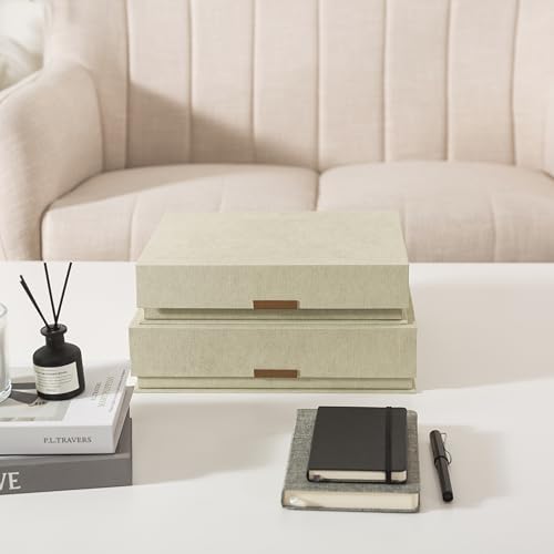 Soul & Lane - Letter Keepsake Box, Magnetic Lid, Set of 2, Ash Green - Image 3