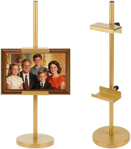 18''Adjustable Tabletop Easel Stand, Picture Easels for Display-Gold by Unknown
