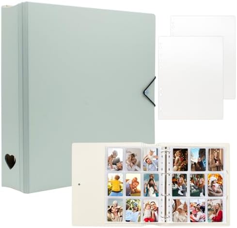 A4 Kpop Photocard Binder, 4 Ring Binder Photo Album for 2 x 3 inch photos, Kpop Photocard Holder Book with 25 Pages 9 Pocket (Mint) by Ablus