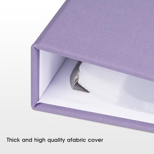 1DOT2 8.5x11 Inch 3 Ring DIY Scrapbook Photo Album, Light Purple - Image 2