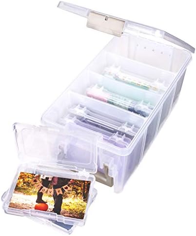 ArtBin Semi Satchel Photo Storage Photo & Craft Organizer Set, Large Box with [8] Plastic Storage Cases Inside, Clear - Image 5