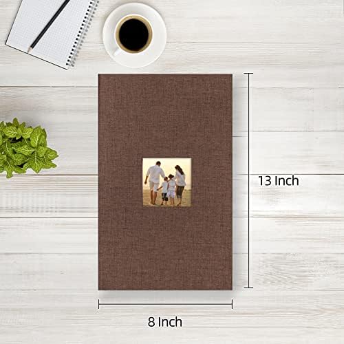 potricher Photo Album 4x6 Pictures, 300 Pockets, Linen Cover, Brown - Image 2