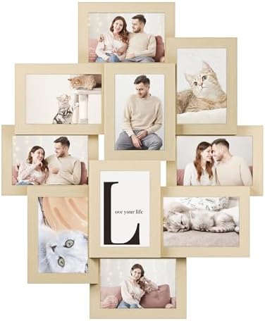 SONGMICS Collage Picture Frames for Wall Decor, 10-Pack 4 x 6, Glass Front by Unknown