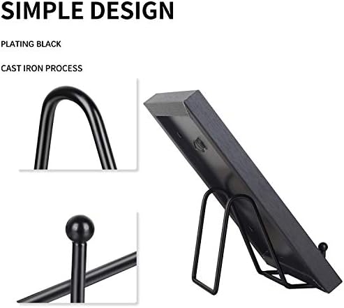 Decolore 5 Pack 3 Inch Small Easel Metal Display Stands - Black Iron Plate Holder for Picture, Decorative Plate, Book, Photo, Artistic Work (5 pcs) - Image 3