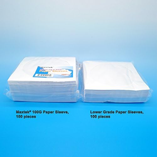 300 Pack Maxtek Premium Thick White Paper CD DVD Sleeves Envelope with Window Cut Out and Flap, 100g - Image 4