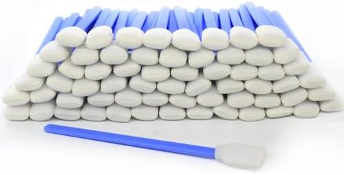 Wellgler's Foam Cleaning Swabs，Dust-Free Cleaning Sponge Tip Swabs for Printer Heads, Scanners, Camera Lenses, Electronics, Lab,Chip Hard Disk Industries, Optical Equipment(100pcs) by DisposableOralSwabs