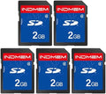 INDMEM 5 Pack SD Card 2GB Class 4 Flash Memory Card 2G SLC Stanard Secure Digital Cards by SINOBRIGHT