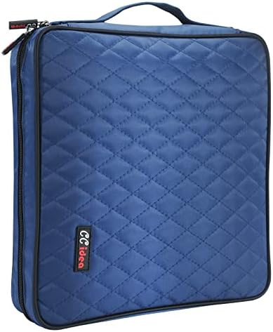 CCidea CD DVD Case Holder, Portable Disc Storage Wallet Binder, Multiple Capacity CD Organizer for Car Home Travel, Anti-Scratch Blu-Ray Game Disc Storage (200-Blue) by CCidea