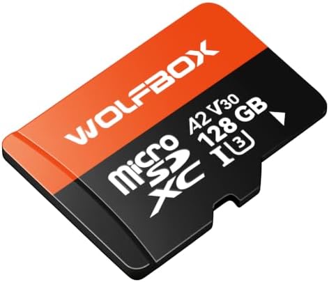 WOLFBOX 128GB MicroSD Memory Card for X5&I07 Dash Cam, U3 A2 V30 4K UHD, 100MB/s Read, Loop Recording Friendly by WOLFBOX