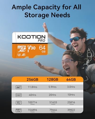 KOOTION 64GB Micro SD Card 10-Pack with Adapter, U3 TF Flash Memory Card V30, A1, 4K UHD, microSDXC Memory Card - Image 6