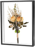 M METERXITY 1-Pack Dried Flower Frame, 12 x 16 Inch Double Acrylic Wooden Dried Flower Photo Floating Frame for Tabletop/DIY/Handicrafts [Black] by MMETERXITY