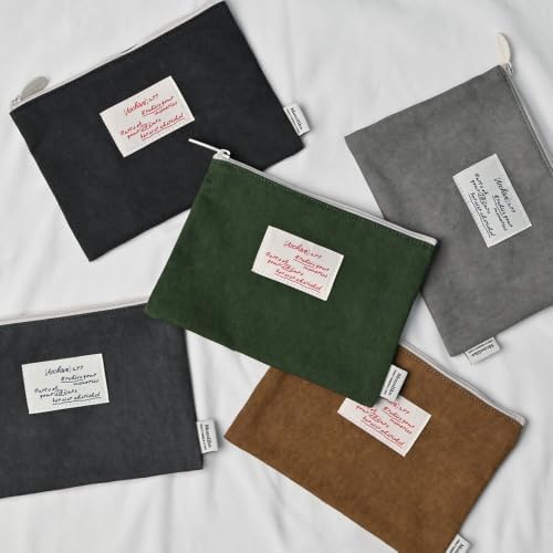 Monolike Archive 247 Faded Flat Pouch, Green - Makeup Bag, Cosmetic Bag, Travel Bag, Toiletry Bag, Organizer, Storage Bag - Image 7