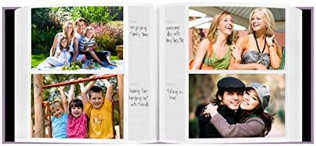 Fabric Frame Cover Photo Album 200 Pockets Hold 4x6 Photos, Misty Lilac - Image 4