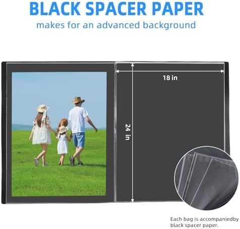 Large 18"x24" Art Portfolio Heavy Duty Binder with Plastic Sleeves, Portfolio Folder with 30 Clear Sheet Protectors, Display 60 Pages, Poster Binder， (large（18x24）) - Image 3