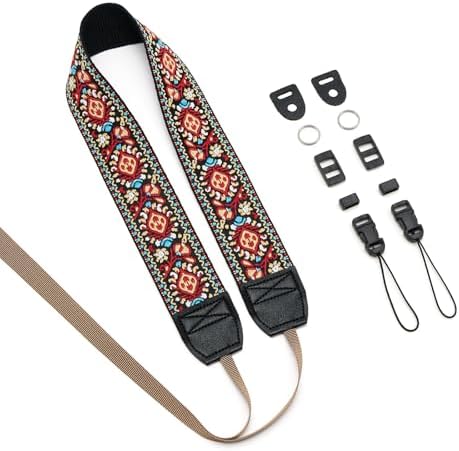 ZOOEASS Camera Strap for DSLR and Mirrorless Digital Camera,Neck Strap with Embroidery Patterns and Quick-release Buckle - Image 2