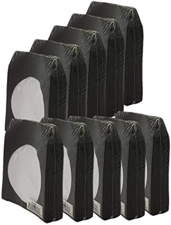 BestDuplicator Black Cd/DVD Paper Media Sleeves Envelopes with Flap and Clear Window (1000 Sleeves) by BestDuplicator