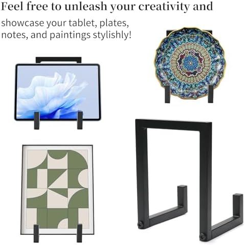 2-Pack Black Metal Display Stands for 9-15 Inch Plates and Artwork - Image 5