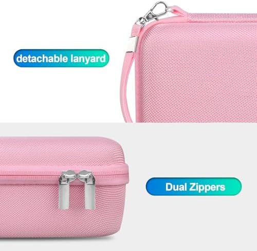 BOVKE Hard Carrying Case for FUJIFILM X-E5 Mirrorless Digital Camera, Extra Mesh Pocket for Batteries, SD Card, Charging Cables and More Additional Accessories, Pink - Image 4