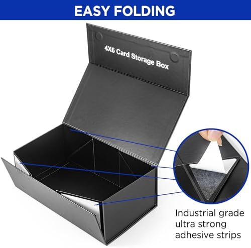 4x6 Index Card Holder Storage Box, Index Card Holder Organizer, 4x6 Recipe Card Box- 1 Pack - Image 3