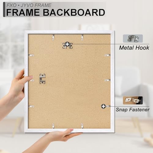 Fxojyvo 14x17 Picture Frame Set of 3 White Engineered Wood Wall Hanging - Image 6